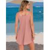 image:imageANRABESS Womens Cover Up 2026 Beach Vacation Tank Dress Eyelet Spaghetti Strap Bathing Suit Summer Swimsuits Mini SundressCoral