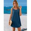 image:imageANRABESS Womens Cover Up 2026 Beach Vacation Tank Dress Eyelet Spaghetti Strap Bathing Suit Summer Swimsuits Mini SundressDark Blue