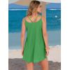 image:imageANRABESS Womens Cover Up 2026 Beach Vacation Tank Dress Eyelet Spaghetti Strap Bathing Suit Summer Swimsuits Mini SundressGreen