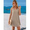 image:imageANRABESS Womens Cover Up 2026 Beach Vacation Tank Dress Eyelet Spaghetti Strap Bathing Suit Summer Swimsuits Mini SundressKhaki