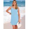 image:imageANRABESS Womens Cover Up 2026 Beach Vacation Tank Dress Eyelet Spaghetti Strap Bathing Suit Summer Swimsuits Mini SundressLight Blue
