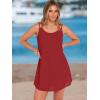 image:imageANRABESS Womens Cover Up 2026 Beach Vacation Tank Dress Eyelet Spaghetti Strap Bathing Suit Summer Swimsuits Mini SundressRed