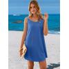 image:imageANRABESS Womens Cover Up 2026 Beach Vacation Tank Dress Eyelet Spaghetti Strap Bathing Suit Summer Swimsuits Mini SundressRoyal Blue