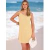 image:imageANRABESS Womens Cover Up 2026 Beach Vacation Tank Dress Eyelet Spaghetti Strap Bathing Suit Summer Swimsuits Mini SundressYellow
