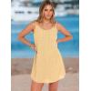 image:imageANRABESS Womens Cover Up 2026 Beach Vacation Tank Dress Eyelet Spaghetti Strap Bathing Suit Summer Swimsuits Mini SundressYellow