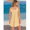 image:imageANRABESS Womens Cover Up 2026 Beach Vacation Tank Dress Eyelet Spaghetti Strap Bathing Suit Summer Swimsuits Mini SundressYellow