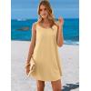 image:imageANRABESS Womens Cover Up 2026 Beach Vacation Tank Dress Eyelet Spaghetti Strap Bathing Suit Summer Swimsuits Mini SundressYellow