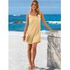 image:imageANRABESS Womens Cover Up 2026 Beach Vacation Tank Dress Eyelet Spaghetti Strap Bathing Suit Summer Swimsuits Mini SundressYellow