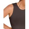 image:imageANRABESS Womens Crop Tank Tops High Neck Sleeveless Ribbed Knit Slim Fit Shirts 2026 Summer Casual Basic Workout ClothesCoffee