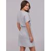 image:imageANRABESS Womens Dresses 2026 Summer Casual Short Sleeve Crew Neck Elastic Waist Mini T Shirt Dress with PocketsLight Grey