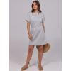 image:imageANRABESS Womens Dresses 2026 Summer Casual Short Sleeve Crew Neck Elastic Waist Mini T Shirt Dress with PocketsLight Grey