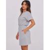 image:imageANRABESS Womens Dresses 2026 Summer Casual Short Sleeve Crew Neck Elastic Waist Mini T Shirt Dress with PocketsLight Grey