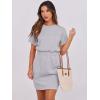 image:imageANRABESS Womens Dresses 2026 Summer Casual Short Sleeve Crew Neck Elastic Waist Mini T Shirt Dress with PocketsLight Grey