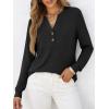 image:imageANRABESS Womens Long Sleeve Shirts 2026 Spring Fashion Dressy Casual Tops Trendy Henley Blouses Cute Work Outfits ClothesBlack