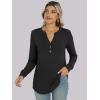 image:imageANRABESS Womens Long Sleeve Shirts 2026 Spring Fashion Dressy Casual Tops Trendy Henley Blouses Cute Work Outfits ClothesBlack