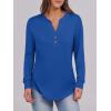 image:imageANRABESS Womens Long Sleeve Shirts 2026 Spring Fashion Dressy Casual Tops Trendy Henley Blouses Cute Work Outfits ClothesBoyal Blue