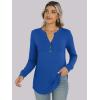 image:imageANRABESS Womens Long Sleeve Shirts 2026 Spring Fashion Dressy Casual Tops Trendy Henley Blouses Cute Work Outfits ClothesBoyal Blue