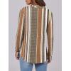 image:imageANRABESS Womens Long Sleeve Shirts 2026 Spring Fashion Dressy Casual Tops Trendy Henley Blouses Cute Work Outfits ClothesBrown White Strip