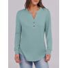 image:imageANRABESS Womens Long Sleeve Shirts 2026 Spring Fashion Dressy Casual Tops Trendy Henley Blouses Cute Work Outfits ClothesCadet Blue