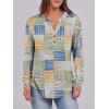 image:imageANRABESS Womens Long Sleeve Shirts 2026 Spring Fashion Dressy Casual Tops Trendy Henley Blouses Cute Work Outfits ClothesDeep Plaid  Blue