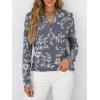 image:imageANRABESS Womens Long Sleeve Shirts 2026 Spring Fashion Dressy Casual Tops Trendy Henley Blouses Cute Work Outfits ClothesGrey White Floral