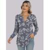 image:imageANRABESS Womens Long Sleeve Shirts 2026 Spring Fashion Dressy Casual Tops Trendy Henley Blouses Cute Work Outfits ClothesGrey White Floral