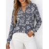 image:imageANRABESS Womens Long Sleeve Shirts 2026 Spring Fashion Dressy Casual Tops Trendy Henley Blouses Cute Work Outfits ClothesGrey White Floral