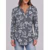 image:imageANRABESS Womens Long Sleeve Shirts 2026 Spring Fashion Dressy Casual Tops Trendy Henley Blouses Cute Work Outfits ClothesGrey White Floral