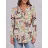 image:imageANRABESS Womens Long Sleeve Shirts 2026 Spring Fashion Dressy Casual Tops Trendy Henley Blouses Cute Work Outfits ClothesMix Color Block