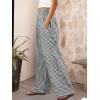 image:imageANRABESS Womens Palazzo Pants Striped amp Gingham Lounge amp Casual Cute Pajama Pants Wide Leg High Waisted PocketsBlack White Plaid