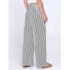 image:imageANRABESS Womens Palazzo Pants Striped amp Gingham Lounge amp Casual Cute Pajama Pants Wide Leg High Waisted PocketsBlack White Stripe