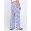 image:imageANRABESS Womens Palazzo Pants Striped amp Gingham Lounge amp Casual Cute Pajama Pants Wide Leg High Waisted PocketsBlue White Stripe