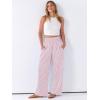 image:imageANRABESS Womens Palazzo Pants Striped amp Gingham Lounge amp Casual Cute Pajama Pants Wide Leg High Waisted PocketsPink White Stripe