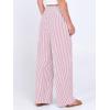 image:imageANRABESS Womens Palazzo Pants Striped amp Gingham Lounge amp Casual Cute Pajama Pants Wide Leg High Waisted PocketsPink White Stripe