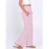 image:imageANRABESS Womens Palazzo Pants Striped amp Gingham Lounge amp Casual Cute Pajama Pants Wide Leg High Waisted PocketsPink White Stripe