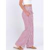 image:imageANRABESS Womens Palazzo Pants Striped amp Gingham Lounge amp Casual Cute Pajama Pants Wide Leg High Waisted PocketsRed White Stripe