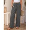 image:imageANRABESS Womens Palazzo Pants Wide Leg Flowy Drawstring High Waisted Casual Trousers 2026 Summer Beach Vacation ClothesDark Gray