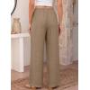 image:imageANRABESS Womens Palazzo Pants Wide Leg Flowy Drawstring High Waisted Casual Trousers 2026 Summer Beach Vacation ClothesKhaki