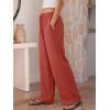 image:imageANRABESS Womens Palazzo Pants Wide Leg Flowy Drawstring High Waisted Casual Trousers 2026 Summer Beach Vacation ClothesOrange Red