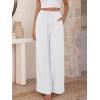image:imageANRABESS Womens Palazzo Pants Wide Leg Flowy Drawstring High Waisted Casual Trousers 2026 Summer Beach Vacation ClothesWhite