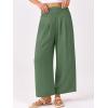 image:imageANRABESS Womens Pants Wide Leg High Waisted Palazzo Pants Summer Flowy Beach Lounge Casual Trousers with PocketsArmy Green