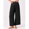image:imageANRABESS Womens Pants Wide Leg High Waisted Palazzo Pants Summer Flowy Beach Lounge Casual Trousers with PocketsBlack