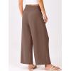 image:imageANRABESS Womens Pants Wide Leg High Waisted Palazzo Pants Summer Flowy Beach Lounge Casual Trousers with PocketsCoffee Brown