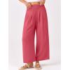 image:imageANRABESS Womens Pants Wide Leg High Waisted Palazzo Pants Summer Flowy Beach Lounge Casual Trousers with PocketsCoral