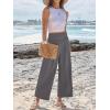 image:imageANRABESS Womens Pants Wide Leg High Waisted Palazzo Pants Summer Flowy Beach Lounge Casual Trousers with PocketsDark Grey