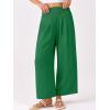 image:imageANRABESS Womens Pants Wide Leg High Waisted Palazzo Pants Summer Flowy Beach Lounge Casual Trousers with PocketsGreen