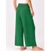 image:imageANRABESS Womens Pants Wide Leg High Waisted Palazzo Pants Summer Flowy Beach Lounge Casual Trousers with PocketsGreen