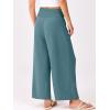 image:imageANRABESS Womens Pants Wide Leg High Waisted Palazzo Pants Summer Flowy Beach Lounge Casual Trousers with PocketsLake