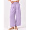 image:imageANRABESS Womens Pants Wide Leg High Waisted Palazzo Pants Summer Flowy Beach Lounge Casual Trousers with PocketsLight Purple