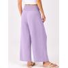 image:imageANRABESS Womens Pants Wide Leg High Waisted Palazzo Pants Summer Flowy Beach Lounge Casual Trousers with PocketsLight Purple